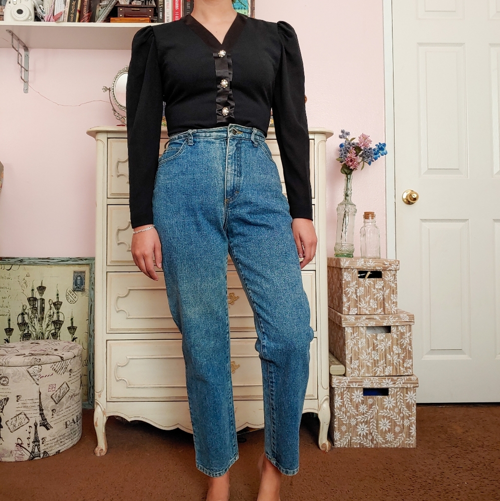 Vtg 90s Saks Fifth Avenue Black Victorian Blazer